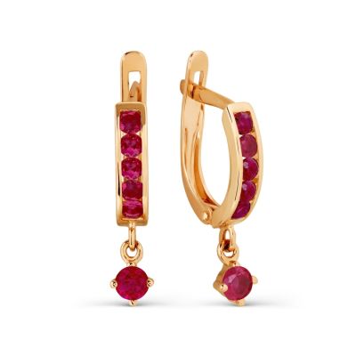 

Серьги с фианитами Линии Любви, Серьги Т102027441-01