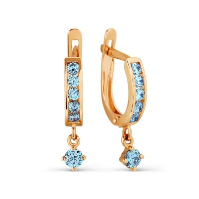 

Серьги с фианитами Линии Любви, Серьги Т102027441-02