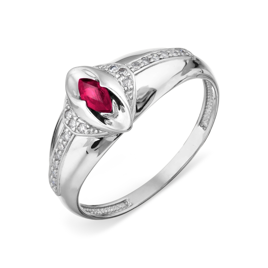 Кольцо с рубином и бриллиантами Линии Любви