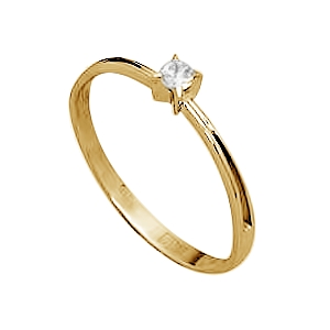 

Кольцо с фианитом Линии Любви, Кольцо Т13201543