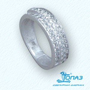 

Кольцо с фианитами Линии Любви, Кольцо Т302011157