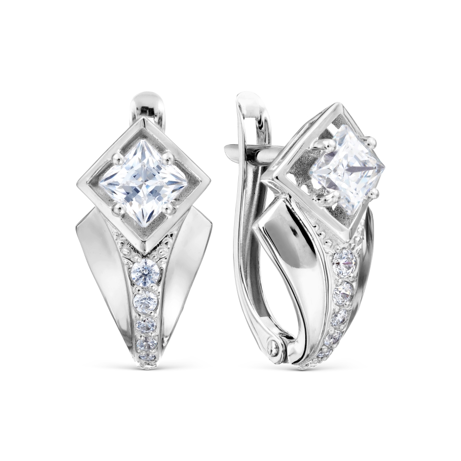 

Серьги с Swarovski Zirconia Линии Любви, Серьги Т302029735