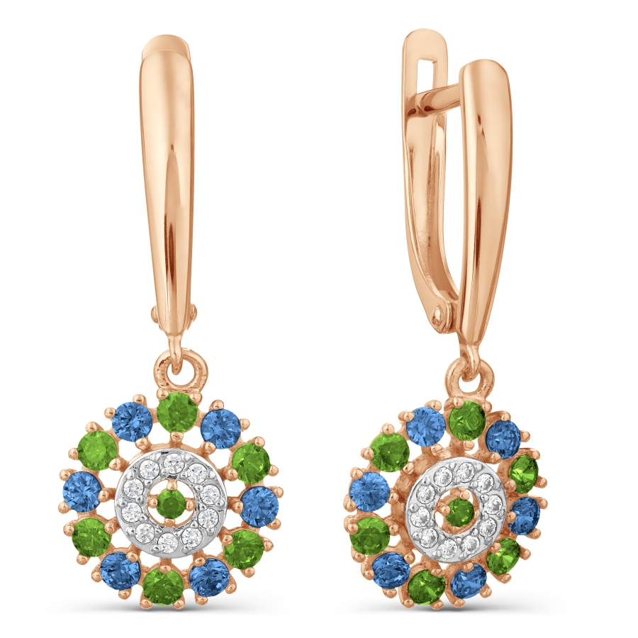 

Серьги с Swarovski Zirconia Линии Любви