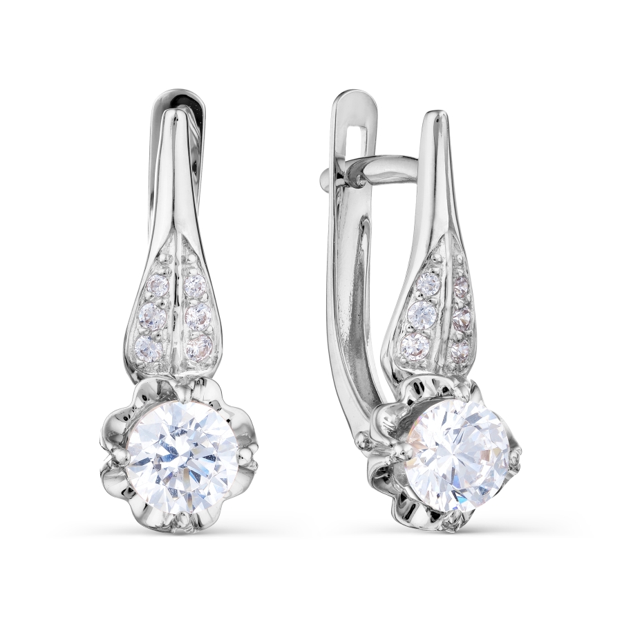 

Серьги с Swarovski Zirconia Линии Любви, Серьги Т307028645