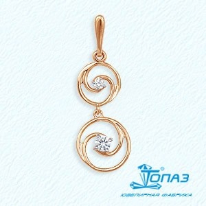

Подвеска с фианитами Линии Любви, Подвески и кулоны Т102031698