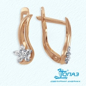 

Серьги с фианитами Линии Любви