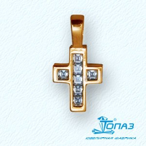 

Крестик с корундами Линии Любви