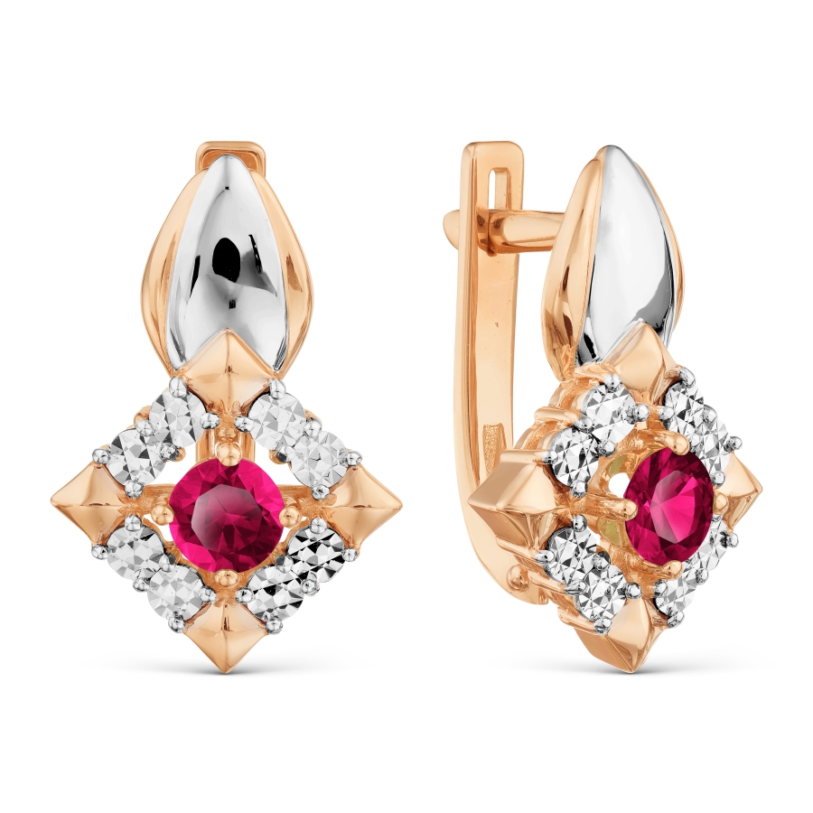 

Серьги с рубинами Линии Любви