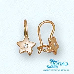 

Серьги с фианитами Линии Любви