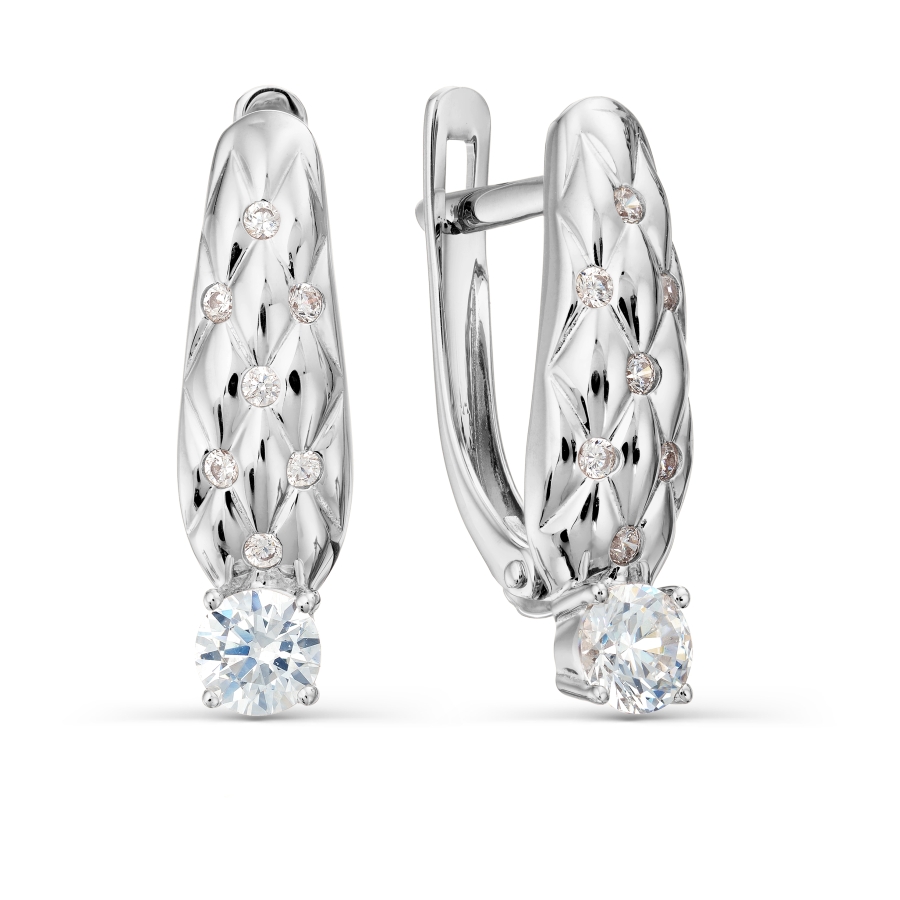 

Серьги с фианитами Линии Любви