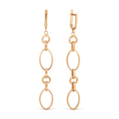 

Серьги из красного золота Линии Любви, Серьги Т100029608
