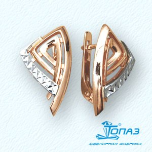 

Серьги из красного золота Линии Любви, Серьги Т14062367