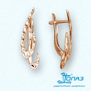 

Серьги из красного золота Линии Любви, Серьги Т10062766