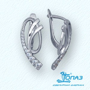 

Серьги с фианитами Линии Любви, Серьги Т30202848