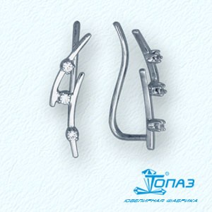 

Серьги из белого золота Линии Любви, Серьги Т30202833