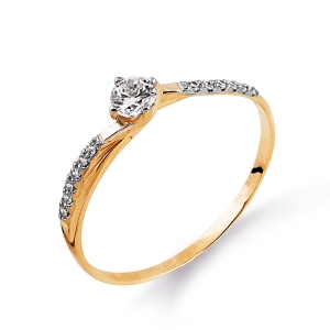 

Кольцо с фианитами Линии Любви, Кольцо Т142014389