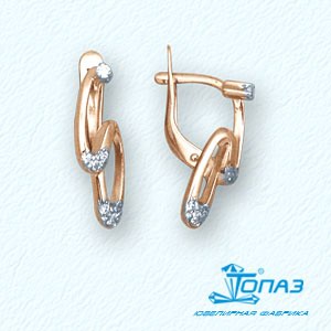 

Серьги с фианитами Линии Любви, Серьги Т14202783