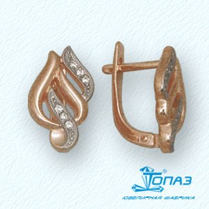 

Серьги с фианитами Линии Любви, Серьги Т14202418