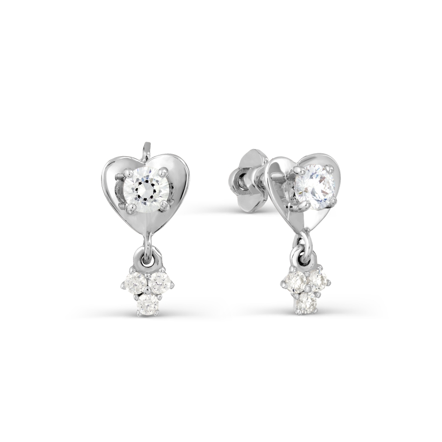 

Серьги с Swarovski Zirconia Линии Любви, Серьги Т307027734