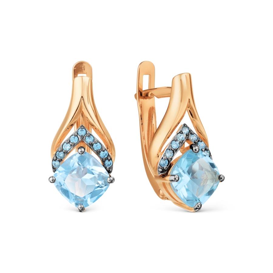 

Серьги с топазами и фианитами Линии Любви, Серьги Т143029511