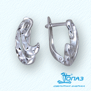 

Серьги из белого золота Линии Любви, Серьги Т30062739