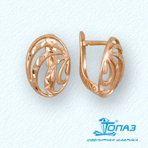 

Серьги из красного золота Линии Любви, Серьги Т10062850