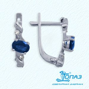 

Серьги с сапфирами и бриллиантами Линии Любви