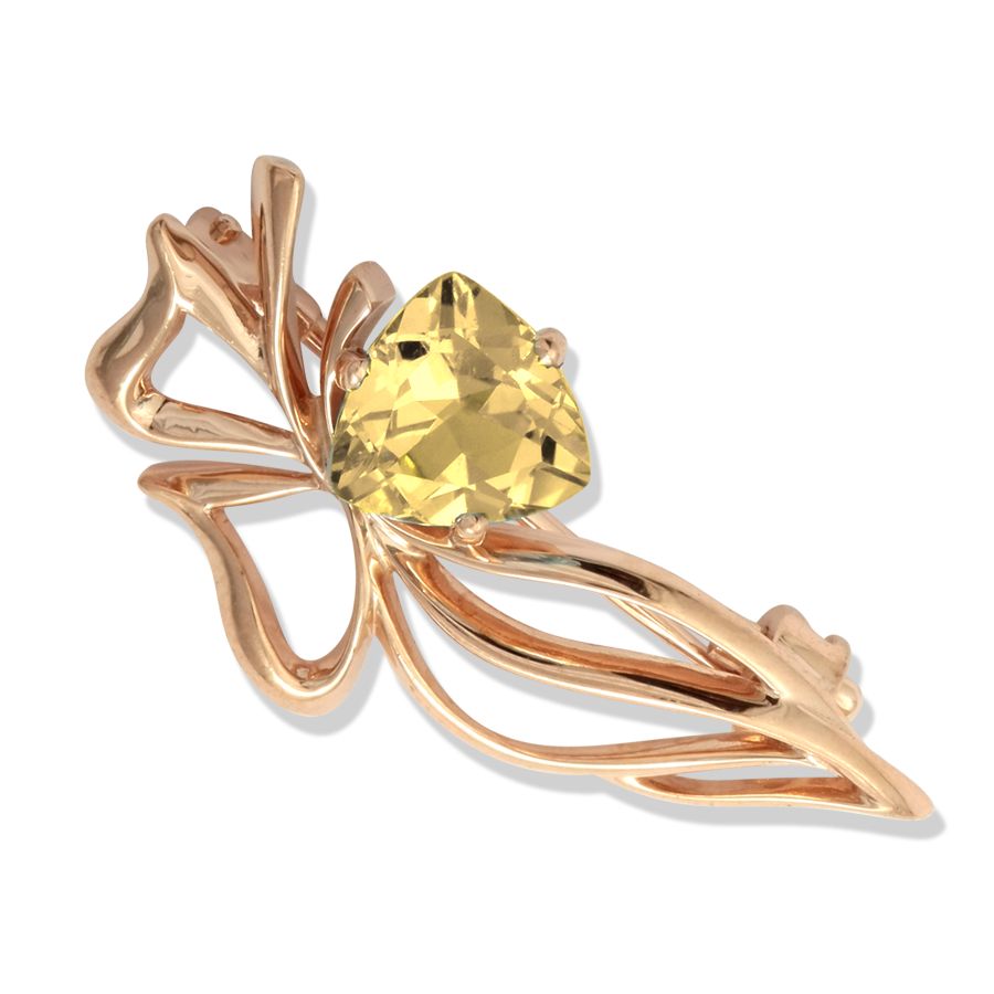 

Брошь с цитрином Линии Любви, Брошь Т10109082