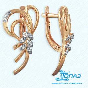 

Серьги с фианитами Линии Любви
