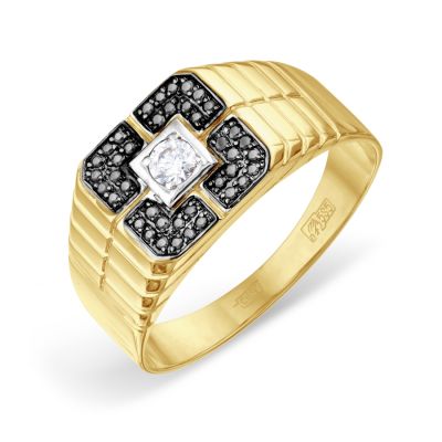 

Кольцо с бриллиантами и фианитом Premium Линии Любви, Кольцо Т941046684