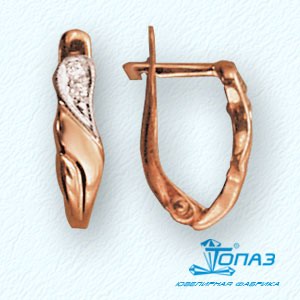 

Серьги с фианитами Линии Любви, Серьги Т14202001
