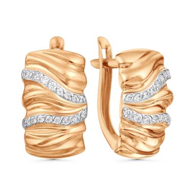 

Серьги с Swarovski Zirconia Линии Любви, Серьги Т14202Б066