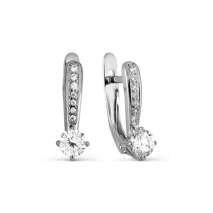 

Серьги с Swarovski Zirconia Линии Любви, Серьги Т307027133