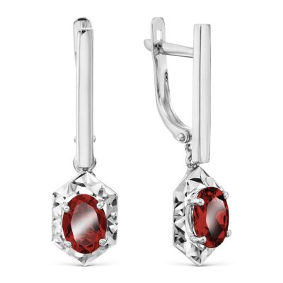 

Серьги с гранатами Линии Любви, Серьги Т30162Б776