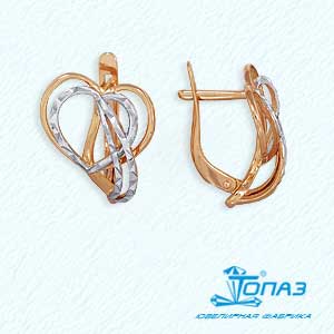 

Серьги из красного золота Линии Любви, Серьги Т140623462