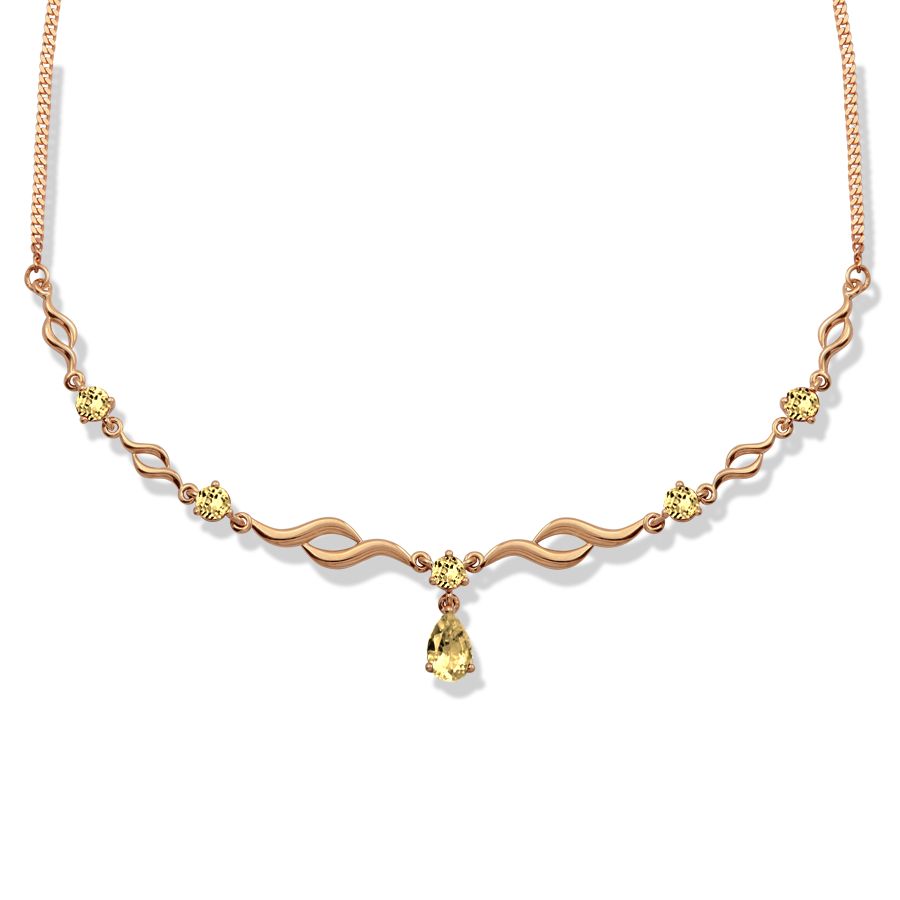 

Колье с цитринами Линии Любви, Колье Т10111052