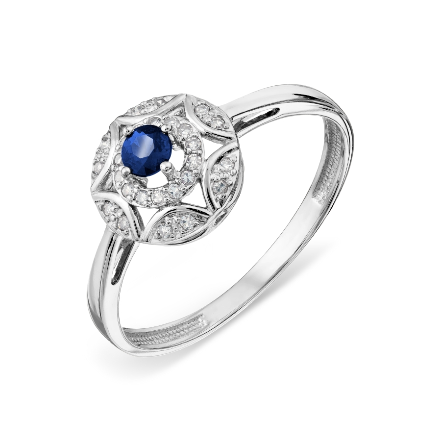 

Кольцо с сапфиром и бриллиантами Линии Любви, Кольцо Т30601А126