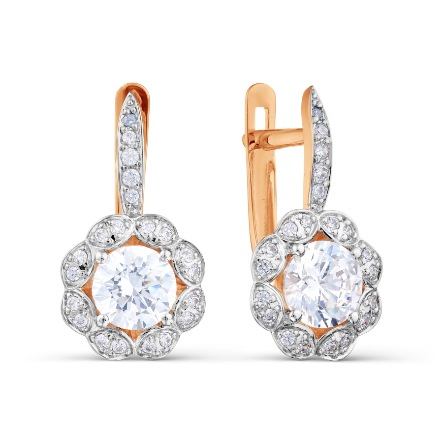 

Серьги с Swarovski Zirconia Линии Любви