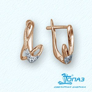

Серьги с фианитами Линии Любви, Серьги Т14202776