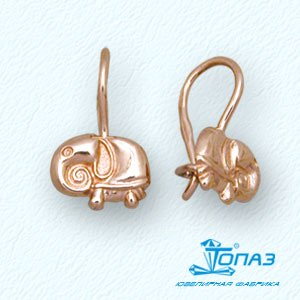 

Серьги из красного золота Линии Любви, Серьги Т10002950