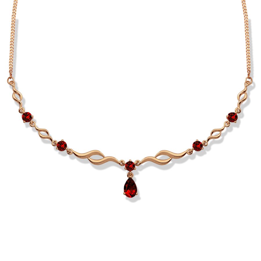 

Колье с гранатами Линии Любви