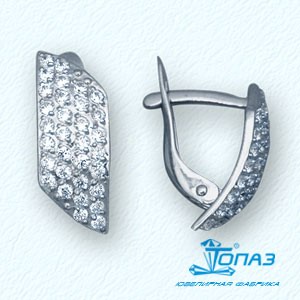 

Серьги с фианитами Линии Любви, Серьги Т30202714