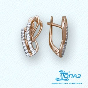 

Серьги с фианитами Линии Любви, Серьги Т14202849