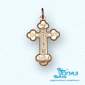 

Крестик из красного золота Линии Любви, Крестики Т10086075