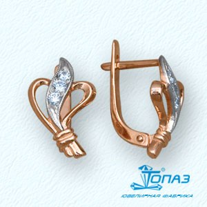 

Серьги с фианитами Линии Любви, Серьги Т14202491