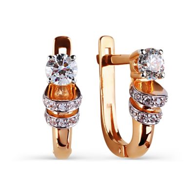 

Серьги с Swarovski Zirconia Линии Любви, Серьги Т142025316