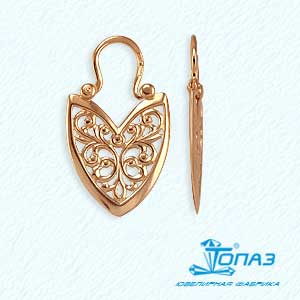 

Серьги из красного золота Линии Любви, Серьги Т100022843