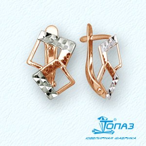 

Серьги из красного золота Линии Любви, Серьги Т14062765