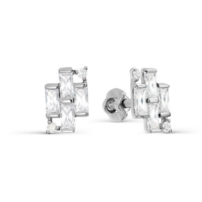 

Серьги с фианитами Premium Линии Любви, Серьги Т302027678