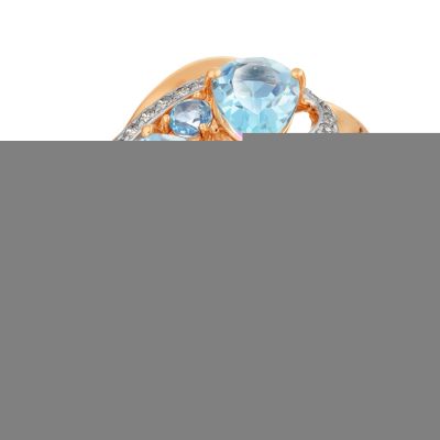 

Кольцо с топазами и фианитами Линии Любви, Кольцо Т147017801